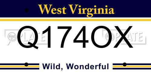 Q174OX West Virginia License Plate