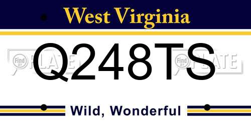Q248TS West Virginia License Plate