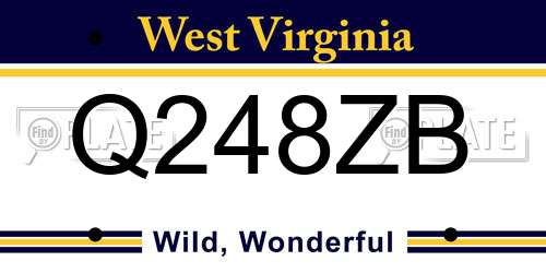 Q248ZB West Virginia License Plate