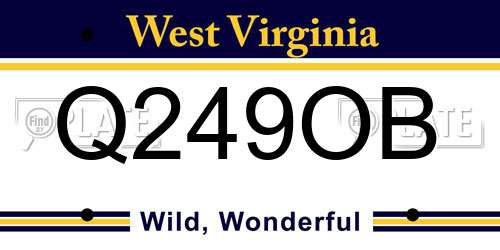 Q249OB West Virginia License Plate