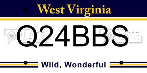 Q24BBS West Virginia License Plate