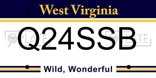 Q24SSB West Virginia License Plate