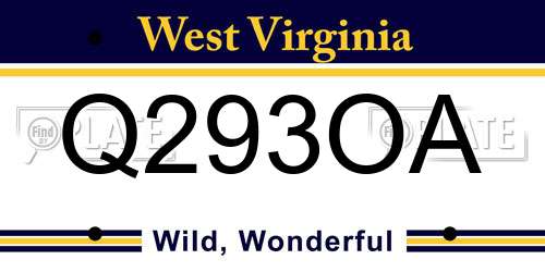 Q293OA West Virginia License Plate