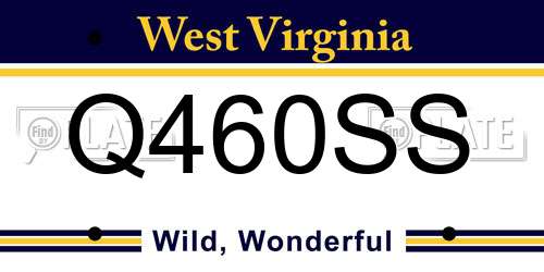Q460SS West Virginia License Plate