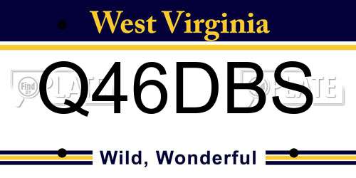 Q46DBS West Virginia License Plate