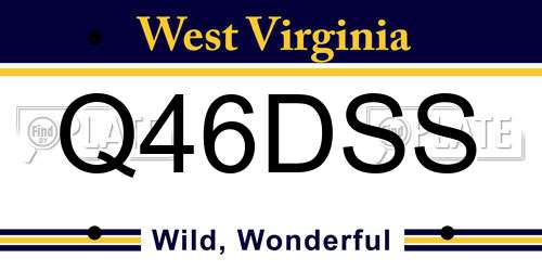 Q46DSS West Virginia License Plate