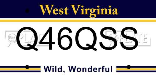 Q46QSS West Virginia License Plate