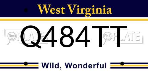 Q484TT West Virginia License Plate