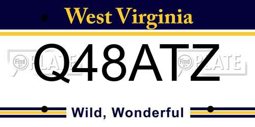 Q48ATZ West Virginia License Plate