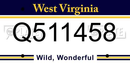 Q511458 West Virginia License Plate