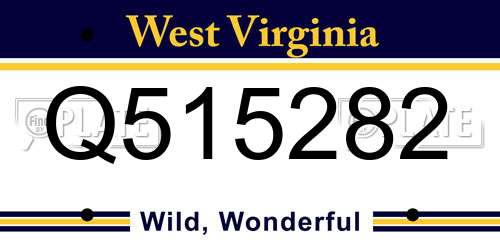 Q515282 West Virginia License Plate