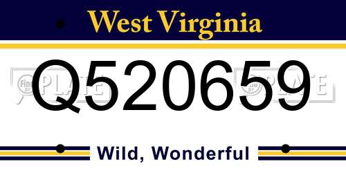 Q520659 West Virginia License Plate