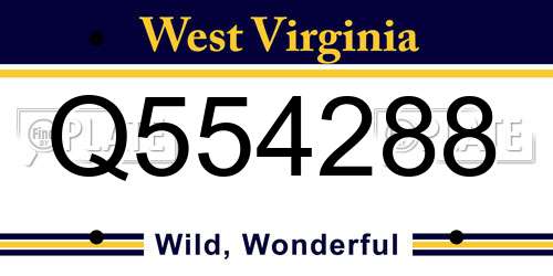 Q554288 West Virginia License Plate