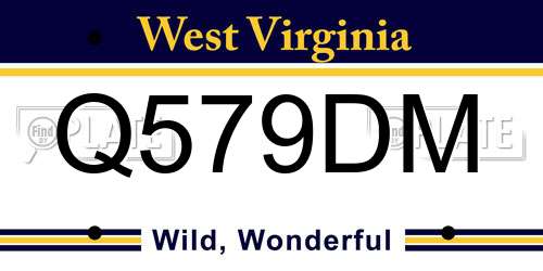 Q579DM West Virginia License Plate