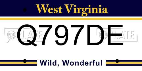Q797DE West Virginia License Plate
