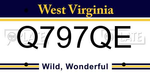 Q797QE West Virginia License Plate