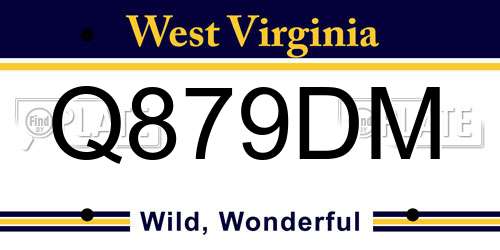 Q879DM West Virginia License Plate