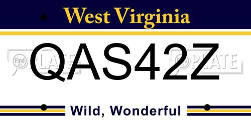 QAS42Z West Virginia License Plate