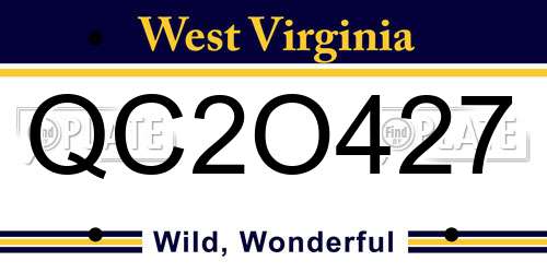QC2O427 West Virginia License Plate