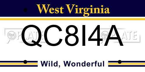 QC8I4A West Virginia License Plate