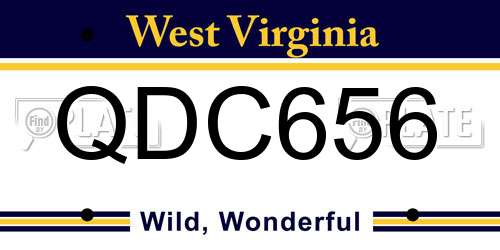 QDC656 West Virginia License Plate