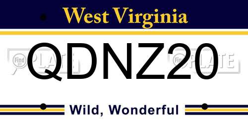 QDNZ20 West Virginia License Plate