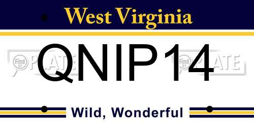 QNIP14 West Virginia License Plate