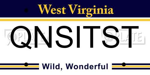 QNSITST West Virginia License Plate