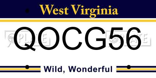 QOCG56 West Virginia License Plate