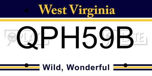 QPH59B West Virginia License Plate