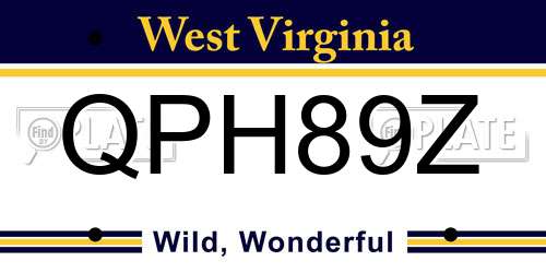 QPH89Z West Virginia License Plate