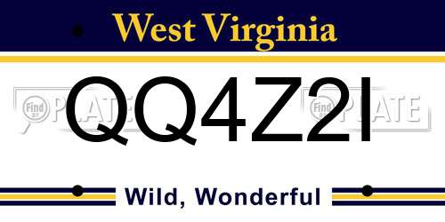 QQ4Z2I West Virginia License Plate