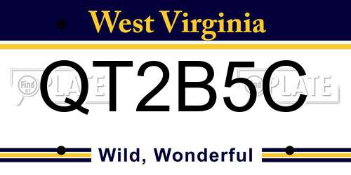 QT2B5C West Virginia License Plate