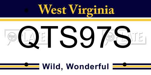 QTS97S West Virginia License Plate