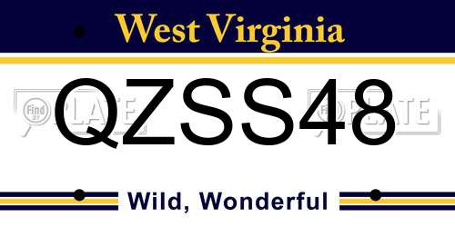 QZSS48 West Virginia License Plate