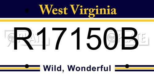 R17150B West Virginia License Plate