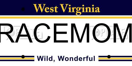 RACEMOM West Virginia License Plate
