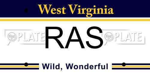 RAS West Virginia License Plate