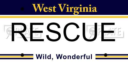 RESCUE West Virginia License Plate