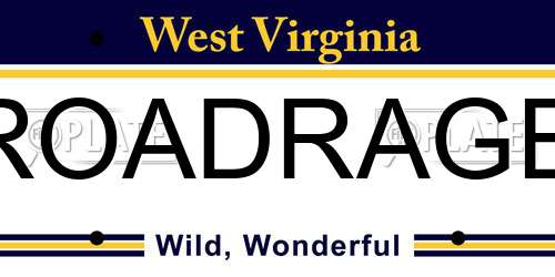 ROADRAGE West Virginia License Plate
