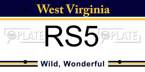 RS5 West Virginia License Plate