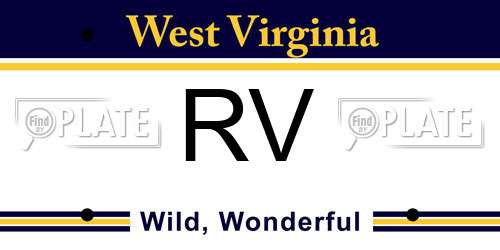 RV West Virginia License Plate