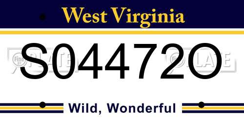 S04472O West Virginia License Plate