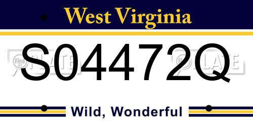S04472Q West Virginia License Plate