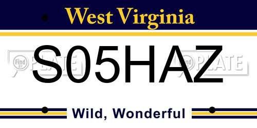S05HAZ West Virginia License Plate