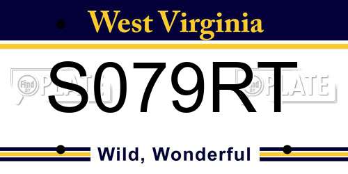 S079RT West Virginia License Plate