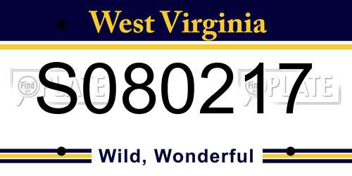 S080217 West Virginia License Plate