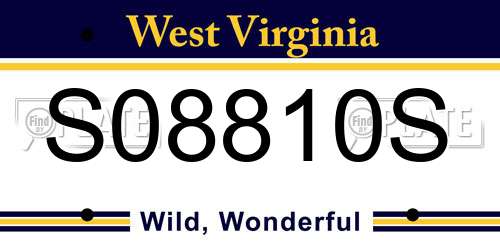 S08810S West Virginia License Plate
