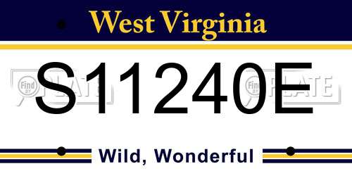 S11240E West Virginia License Plate