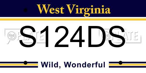 S124DS West Virginia License Plate